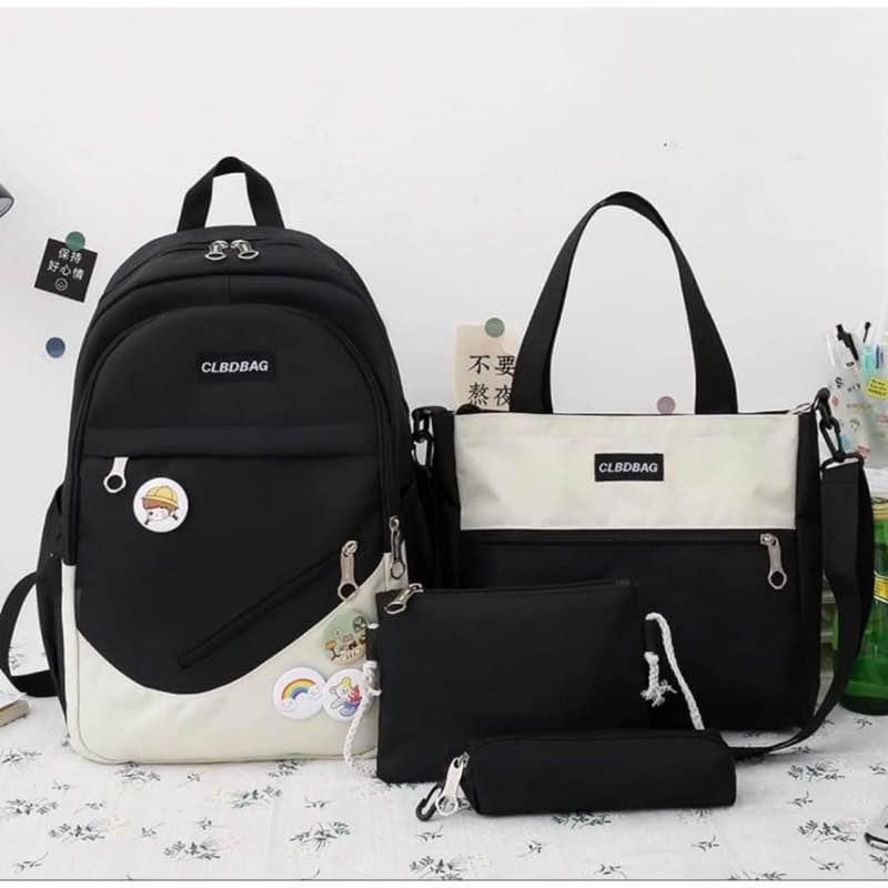 Balo set 4 món đi học thời trang - CLBD khóa chéo