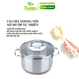 Cây rửa vệ sinh xoong nồi, chén bát đa năng xơ mướp tự nhiên handmade OGANICO