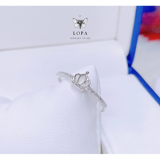 Nhẫn nữ bạc ta LoPa dáng vương miện nhỏ xinh điệu đà