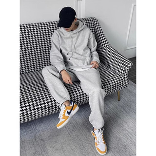Set Bộ Đồ Nỉ Hoodie Trơn Phối Mũ Sành Điệu, Phong Cách Unisex Trẻ Trung, Chất Liệu Nỉ 2 Lớp Dày Dặn Ấm Áp Bền Đẹp