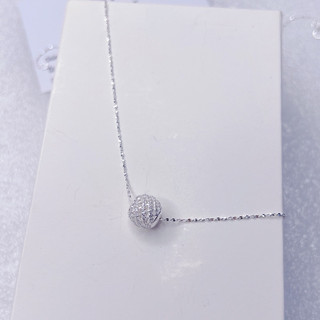 [ KÈM HỘP XINH ] Dây chuyền bạc nữ LoPa SK147 dây xoắn rối mặt cầu lỗ đính đá lấp lánh | Dây chuyền bạc ta cao cấp sang