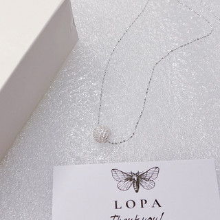 [ KÈM HỘP XINH ] Dây chuyền bạc nữ LoPa SK147 dây xoắn rối mặt cầu lỗ đính đá lấp lánh | Dây chuyền bạc ta cao cấp sang