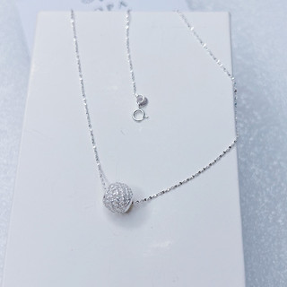 [ KÈM HỘP XINH ] Dây chuyền bạc nữ LoPa SK147 dây xoắn rối mặt cầu lỗ đính đá lấp lánh | Dây chuyền bạc ta cao cấp sang