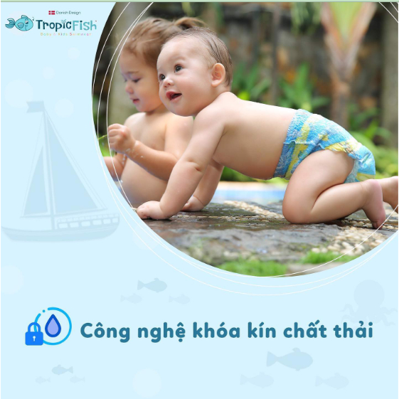 Tã Bỉm Quần Bơi Tropic Fish Cho Bé Có 3 Size S M L (10 Miếng)