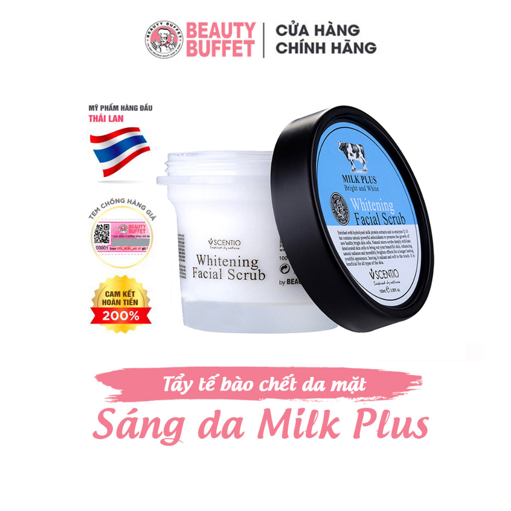 Ảnh Tẩy Tế Bào Chết Da Mặt Sáng Da Scentio Milk Plus Whitening Q10 Facial Scrub 100ml 1