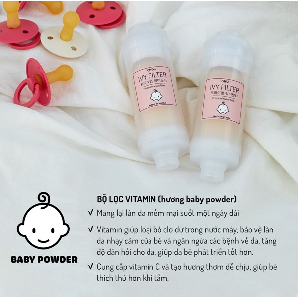 LÕI LỌC NƯỚC VÒI SEN IVY FILTER CHO BÉ MADE IN KOREA