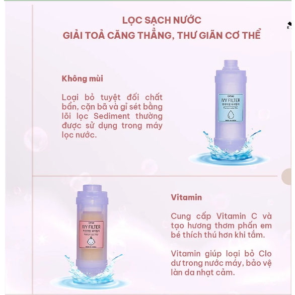 LÕI LỌC NƯỚC VÒI SEN IVY FILTER CHO BÉ MADE IN KOREA
