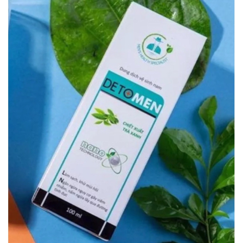 Dung dịch vệ sinh nam Detomen nano Bạc ngăn ngừa hạt ngọc kháng khuẩn hương bạc hà 100ml