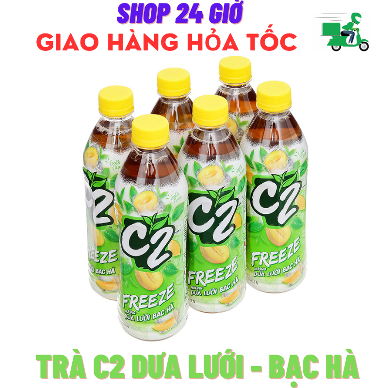 Trà Xanh C2 Dưa Lưới 1 Lốc 6 Chai 455 ml | Shopee Việt Nam