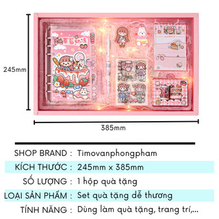 Set Quà Sinh Nhật Tặng Cho Nữ Combo Hộp Washi Tape Sticker Cute Timo WS16