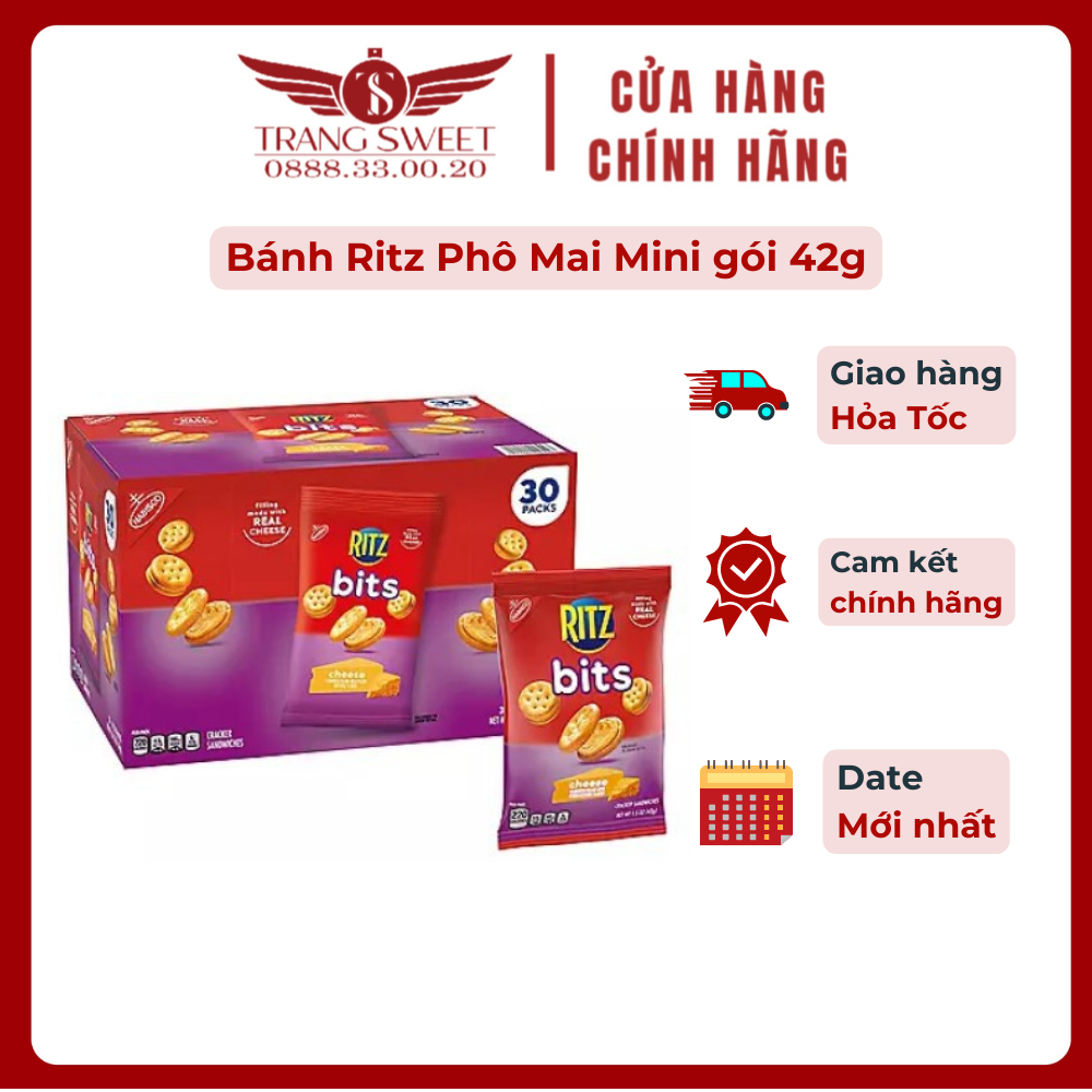 DATE MỚI Bánh Ritz phô mai mini gói 42g Bánh Ritz Bits | Shopee Việt Nam
