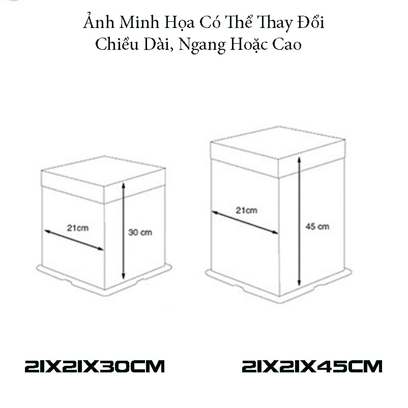 Hộp Mica trụ tròn đựng bánh đựng Bearbrick gấu tặng kèm ruy băng