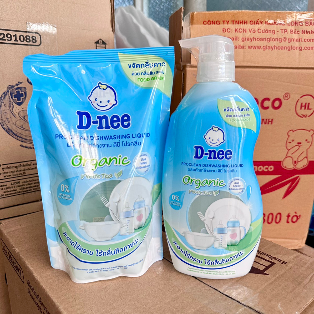 [Mẫu mới] Nước rửa bình sữa Dnee Organic túi 600ml / Chai 620ml ...