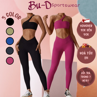 Bộ đồ tập gym,yoga nữ cao cấp thiết kế 1 dây chéo (mã lb110)