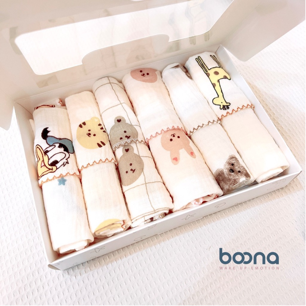 [SET 5C] Khăn Sữa - Khăn Xô Muslin Siêu Mềm, Mịn Rửa Mặt, Tắm Cho Bé Sơ Sinh