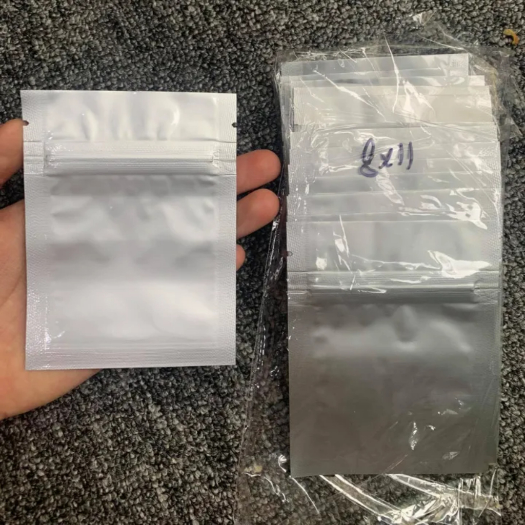 Túi zip mini ép nhiệt 2 mặt bạc đáy liền 8cm x 11cm loại size nhỏ dày ...