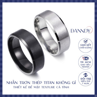 Nhẫn Nam Titan Không Gỉ Nhẫn Trơn Đen Bạc Thép Không Gỉ, Nhẫn Nam Đẹp Tròn. Nhẫn Bạc Đen Nam | Dandy