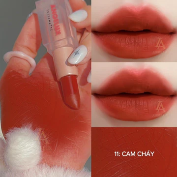Son Thỏi, Sáp Mịn Lì ANGELUX 2023 Lip Color_Matte 3.5g<Màu Cam Cháy>
