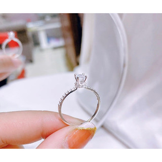 Nhẫn nữ bạc ta LoPa dáng cao cổ nhỏ xinh điệu đà