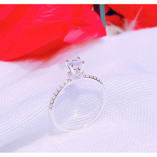 Nhẫn nữ bạc ta LoPa dáng cao cổ nhỏ xinh điệu đà