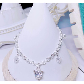 Lắc tay nữ bạc ta LoPa dáng hồ ly bản dầy nhẹ nhàng sang chảnh