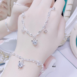 Lắc tay nữ bạc ta LoPa dáng hồ ly bản dầy nhẹ nhàng sang chảnh