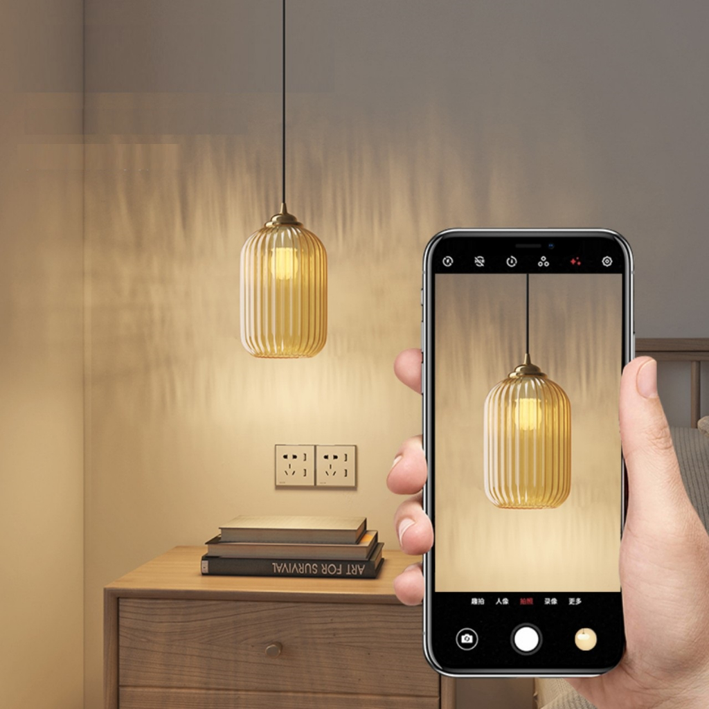 Ảnh Đèn thả trần thủy tinh pha lê trang trí phòng khách bàn ăn phòng bếp SuperVilighting 3