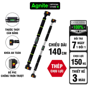 Xà đơn mút dài gắn cửa chính hãng AGNITE, có thước thủy cân bằng, thiết kế thép chịu lực - ER092/ER093