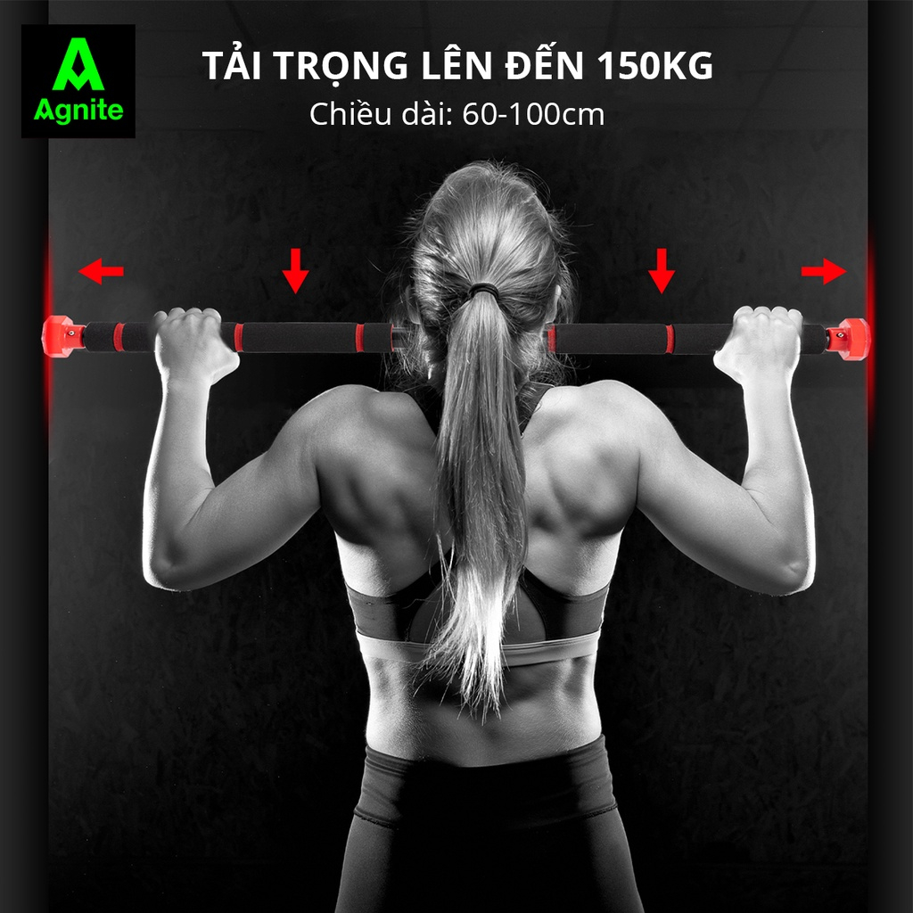 [Voucher giảm 15%] Xà đơn gắn cửa AGNITE treo tường cao cấp đa năng tập gym thể hình nhiều size