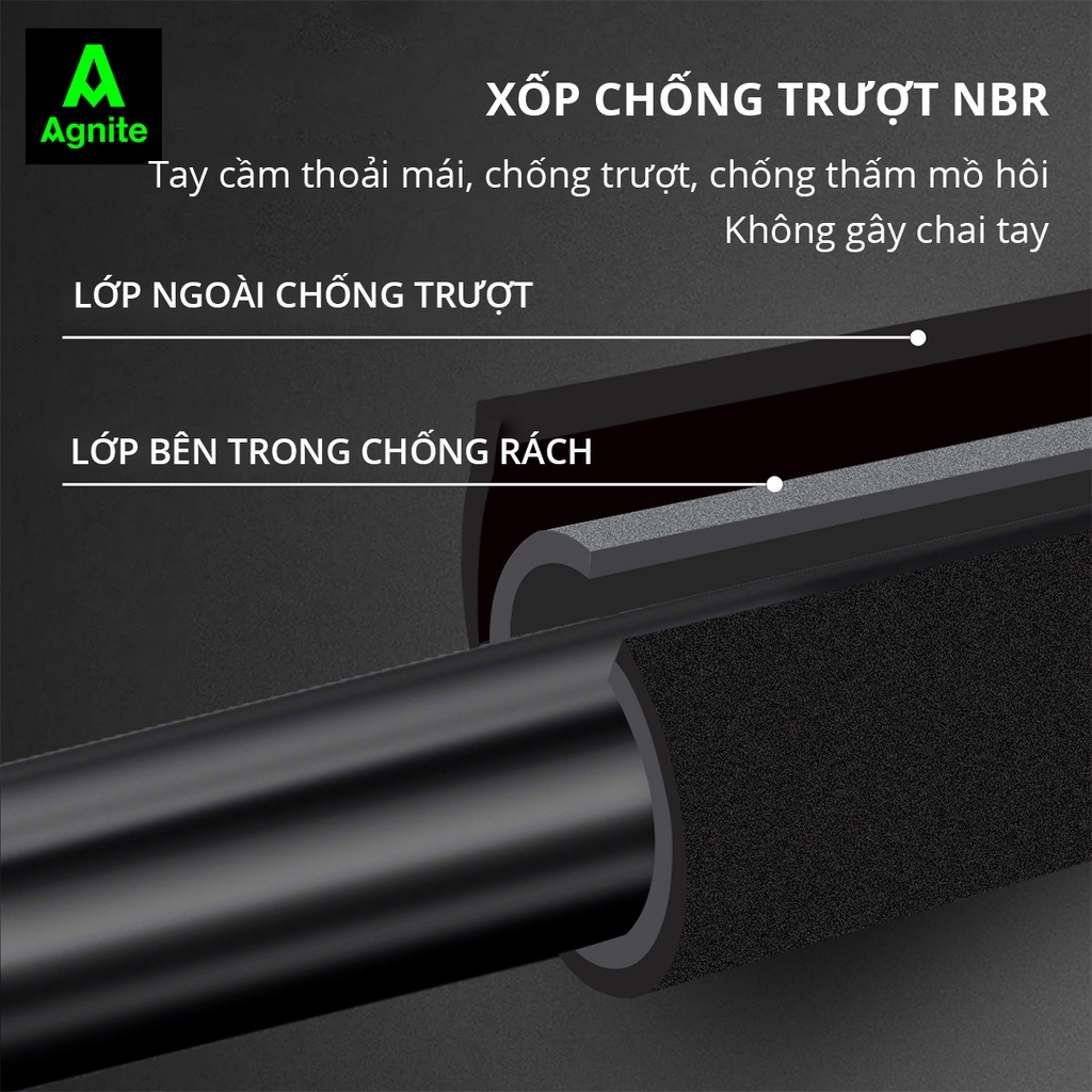 [Loại cao cấp] Xà đơn mút dài gắn cửa chính hãng AGNITE, có thước thủy cân bằng, thiết kế thép chịu lực - ER092/ER093