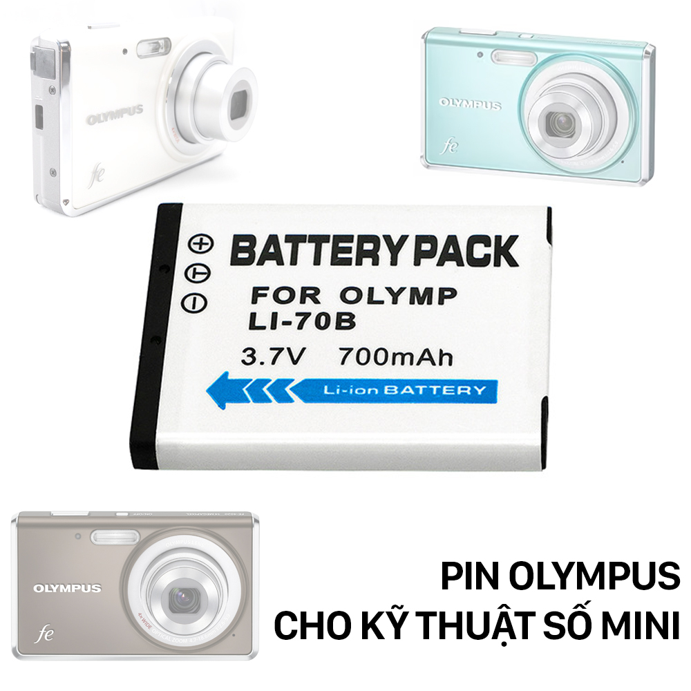 Pin LI-70B cho Olympus D-705 D-710 VG-110 VG-140 FE-5040 pin máy ảnh kỹ ...