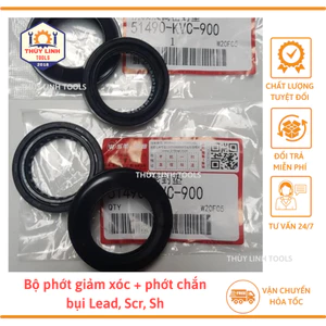 Bộ phớt chắn bụi và phớt giảm sóc xe máy Lead/Scr/Sh (bộ 4 chi tiết) THÙY LINH TOOLS