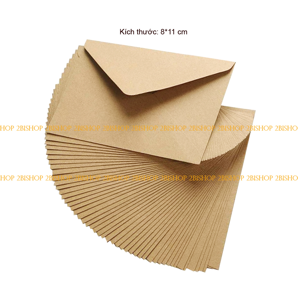 phong bì krap 9*12 cm( 50cái)(lưu ý shop có các mẫu cài nắp khác nhau)