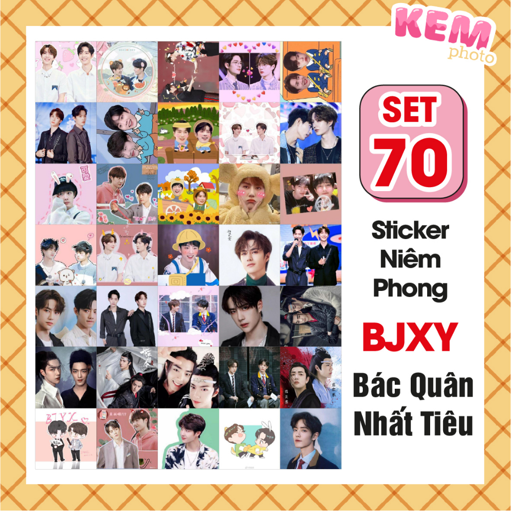 SET 70 sticker niêm phong BJXY BÁC QUÂN NHẤT TIÊU, TIÊU CHIẾN, VƯƠNG ...