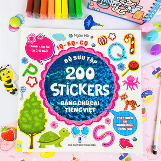 Sách - Combo 4 cuốn Bộ Sưu Tập 200 Stickers Phát triển trí thông minh, sáng tạo - ndbooks