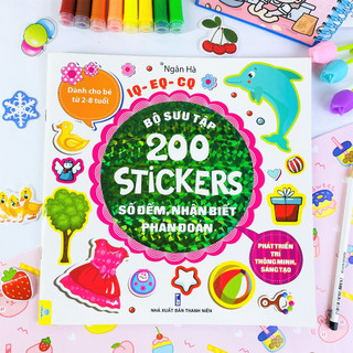 Sách - Combo 4 cuốn Bộ Sưu Tập 200 Stickers Phát triển trí thông minh, sáng tạo - ndbooks