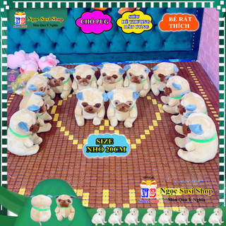 THÚ NHỒI BÔNG CON CHÓ PUG SIZE NHỎ 20CM BÉ RẤT THÍCH CẦM CHƠI RẤT CƯNG - đồ chơi gấu bông doll toy búp bê