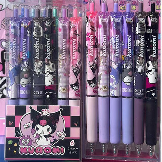 Set 6 Bút Mực Bi Đen Đồ Dùng Học Tập Cute  Kuromi Các Loại Timo VPB2
