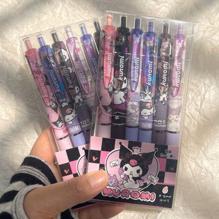 Set 6 Bút Mực Bi Đen Đồ Dùng Học Tập Cute  Kuromi Các Loại Timo VPB2