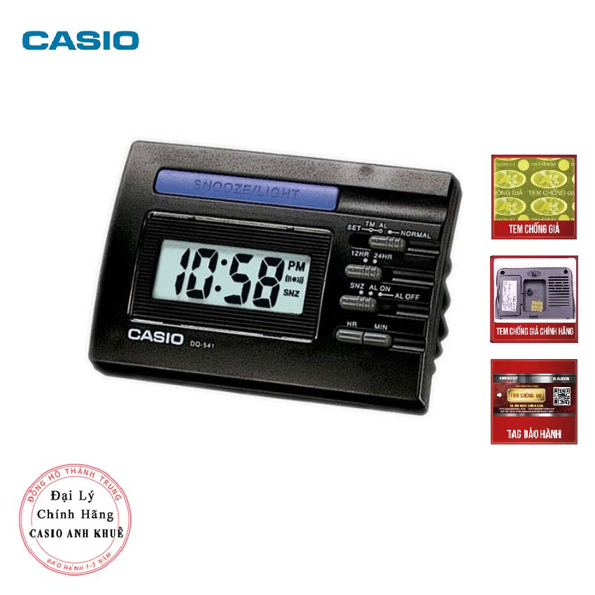 Đồng hồ báo thức để bàn điện tử Casio DQ-541-1R màu đen