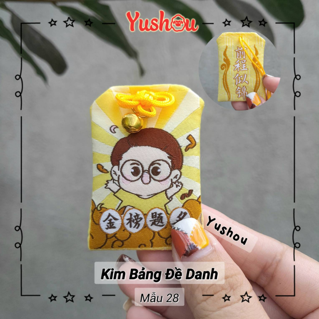 Túi Phước Yushou Đỗ Đạt - Thi Cử - Khảo Thần Phụ Thể - Kiểu Omamori Nhật, Có sẵn, Quà tặng ý nghĩa.