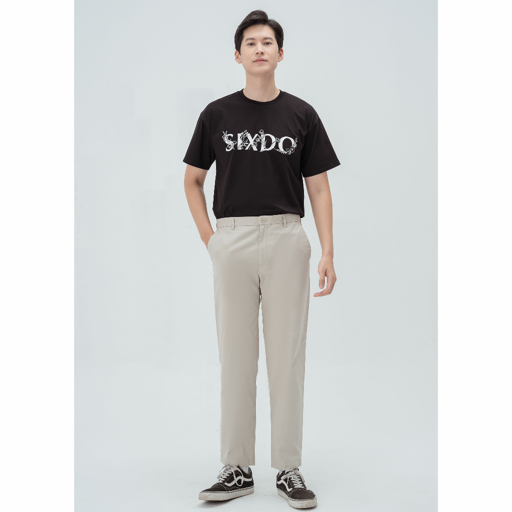 Áo phông nam họa tiết chữ hoa SIXDO SIXDO Tshirt With Flower For Man