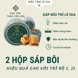 Sáp bôi trĩ Lê Gia trĩ nội, trĩ ngoại, nứt kẻ hậu môn, táo bón 2 hộp x 20g