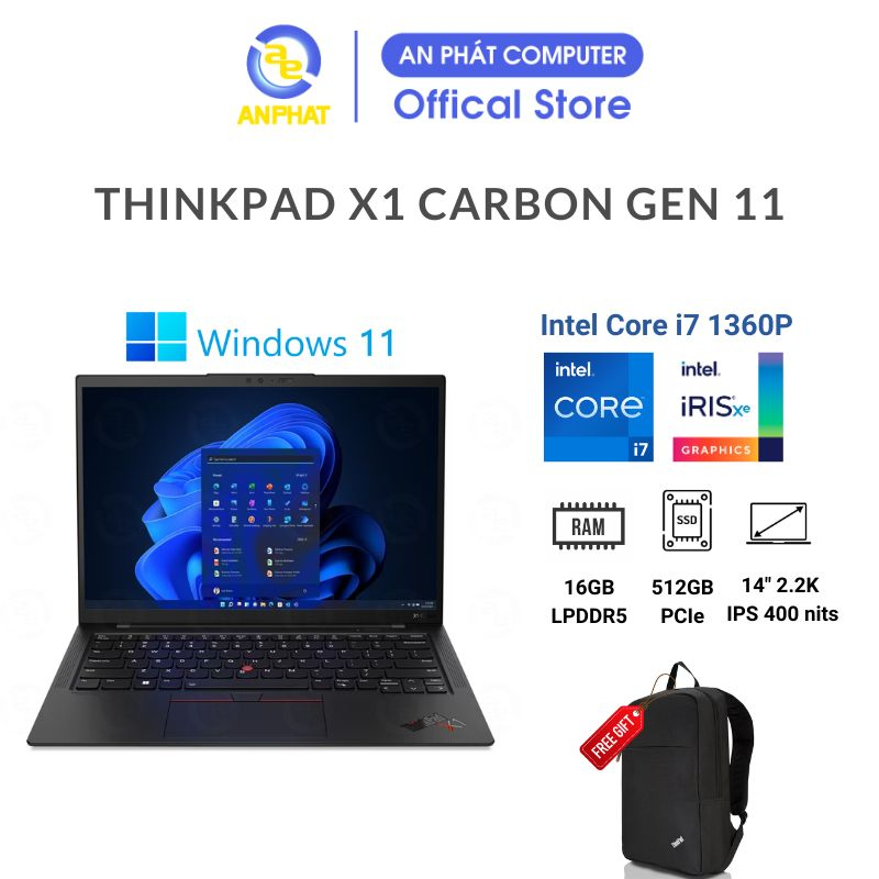 Máy tính xách tay Lenovo ThinkPad X1 Carbon Gen 11 (Core i7 1360P & 14