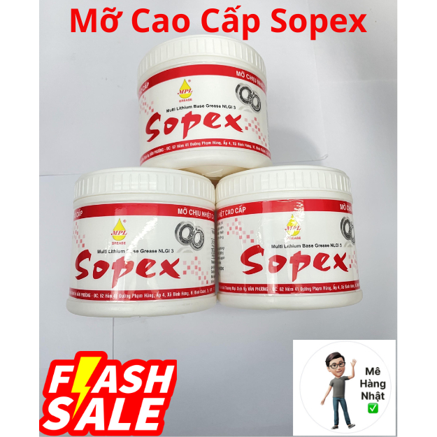 Mỡ TRẮNG chịu nhiệt cao cấp Sopex 0.5kg
