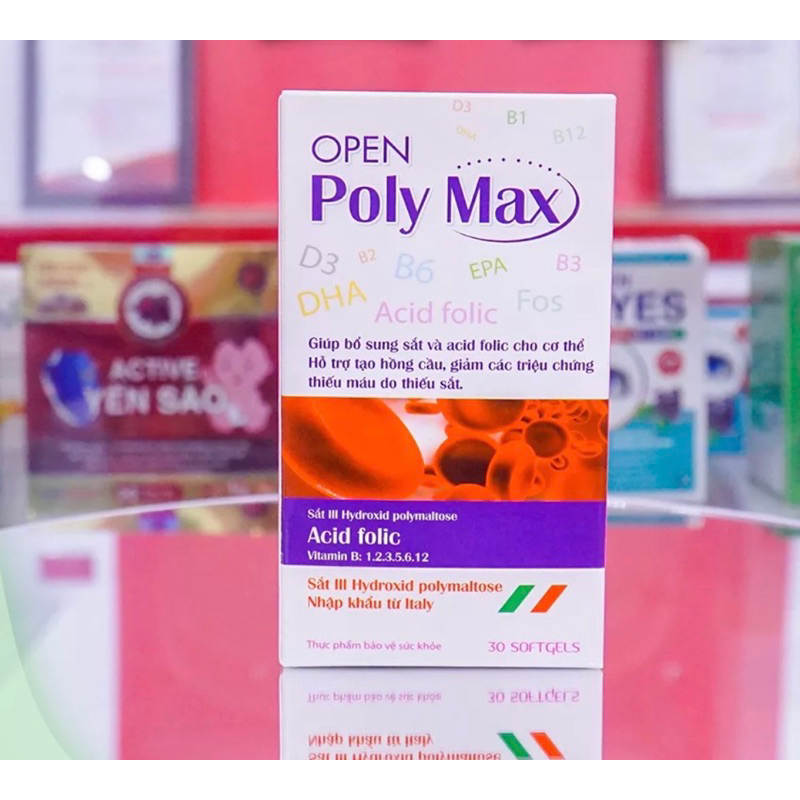 Open Poly Max - Bổ Sung Sắt Và Acid Folic, Hỗ Trợ Tạo Hồng Cầu | Phân ...