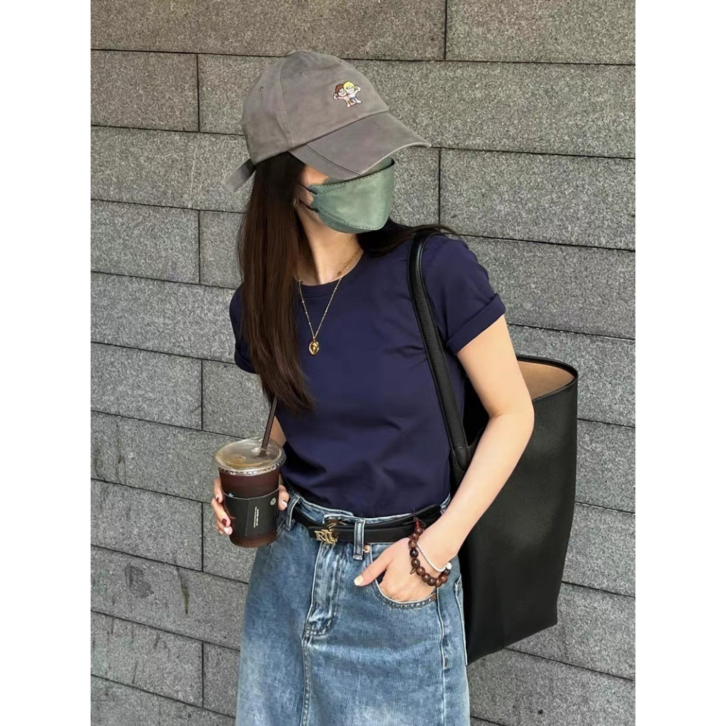 Áo phông nữ trơn tay ngắn JULY, áo thun trơn cotton nữ chất đẹp mềm phom Basic thời trang