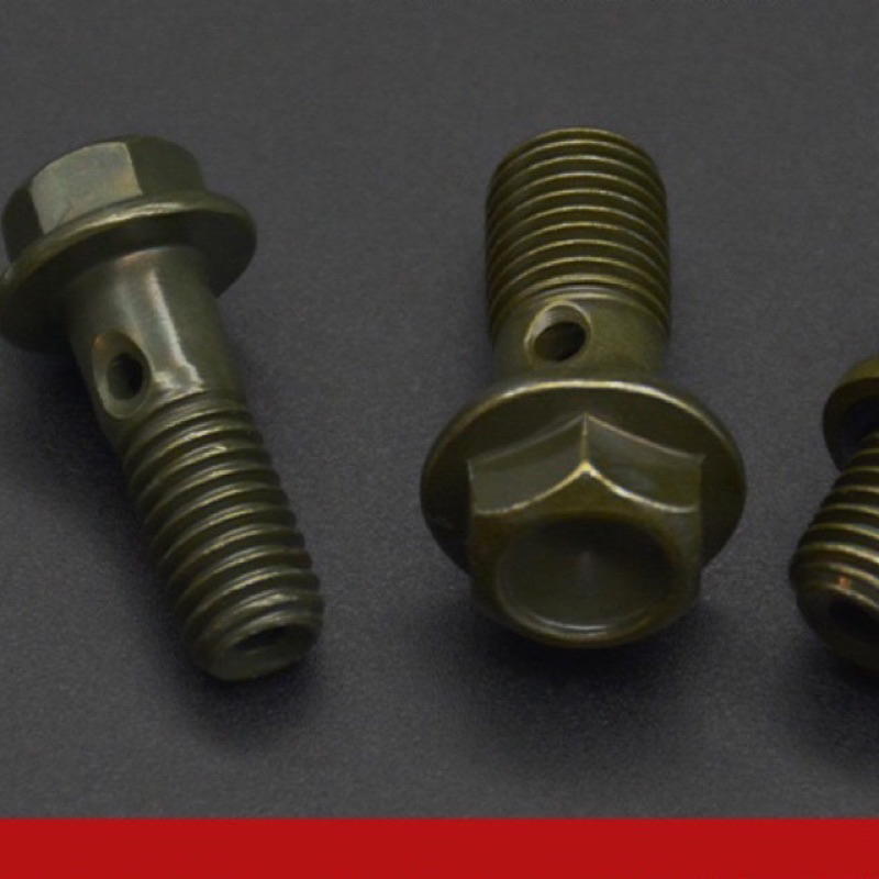 Ốc dầu phanh ren 10mm( tặng kèm 2 miếng đệm) phụ kiện xe điện