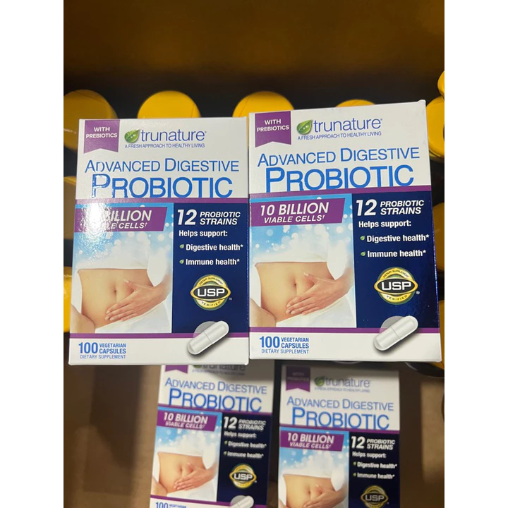 Viên uống hỗ trợ tiêu hoá (Men vi sinh) Advanced Digestive Probiotic Trunature 100v