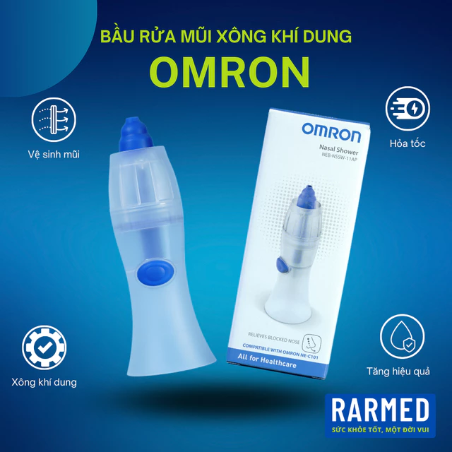 Dụng cụ bầu rửa mũi cho máy xông khí dung Omron - Phụ kiện máy xông khí dung